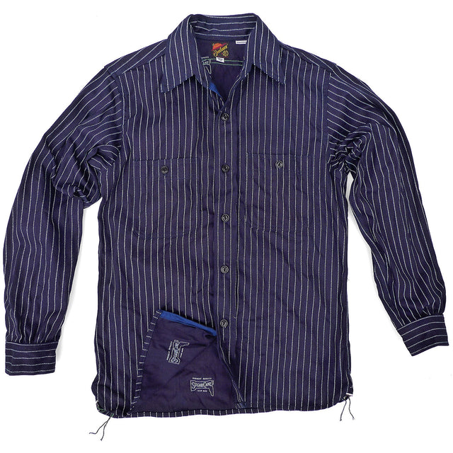Workman Shirt - Indigo Wabash - Warehouse - Last One - Size Small