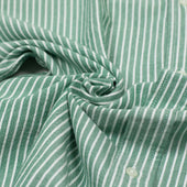 Classic Oxford Cloth Button Down Shirt In Evergreen Stripe