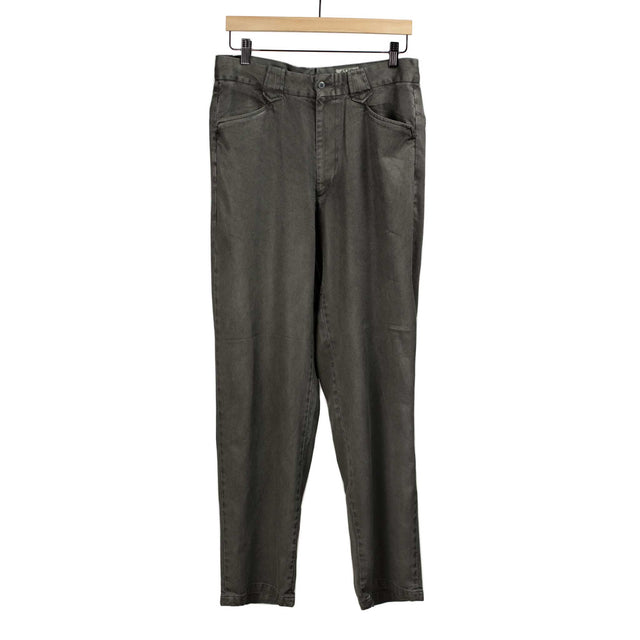 Western trousers in faded black garment-dyed heavyweight tencel gabardine