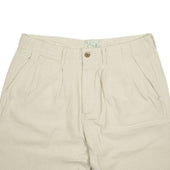Military Chino In Unbleached Cotton And Linen Slub Twill