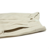 Military Chino In Unbleached Cotton And Linen Slub Twill