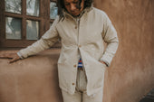 Rustic Plainweave Hunting Jacket Natural Undyed
