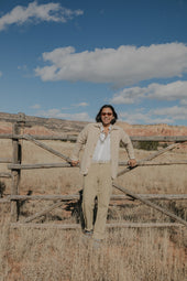 Rustic Plainweave Hunting Jacket Natural Undyed