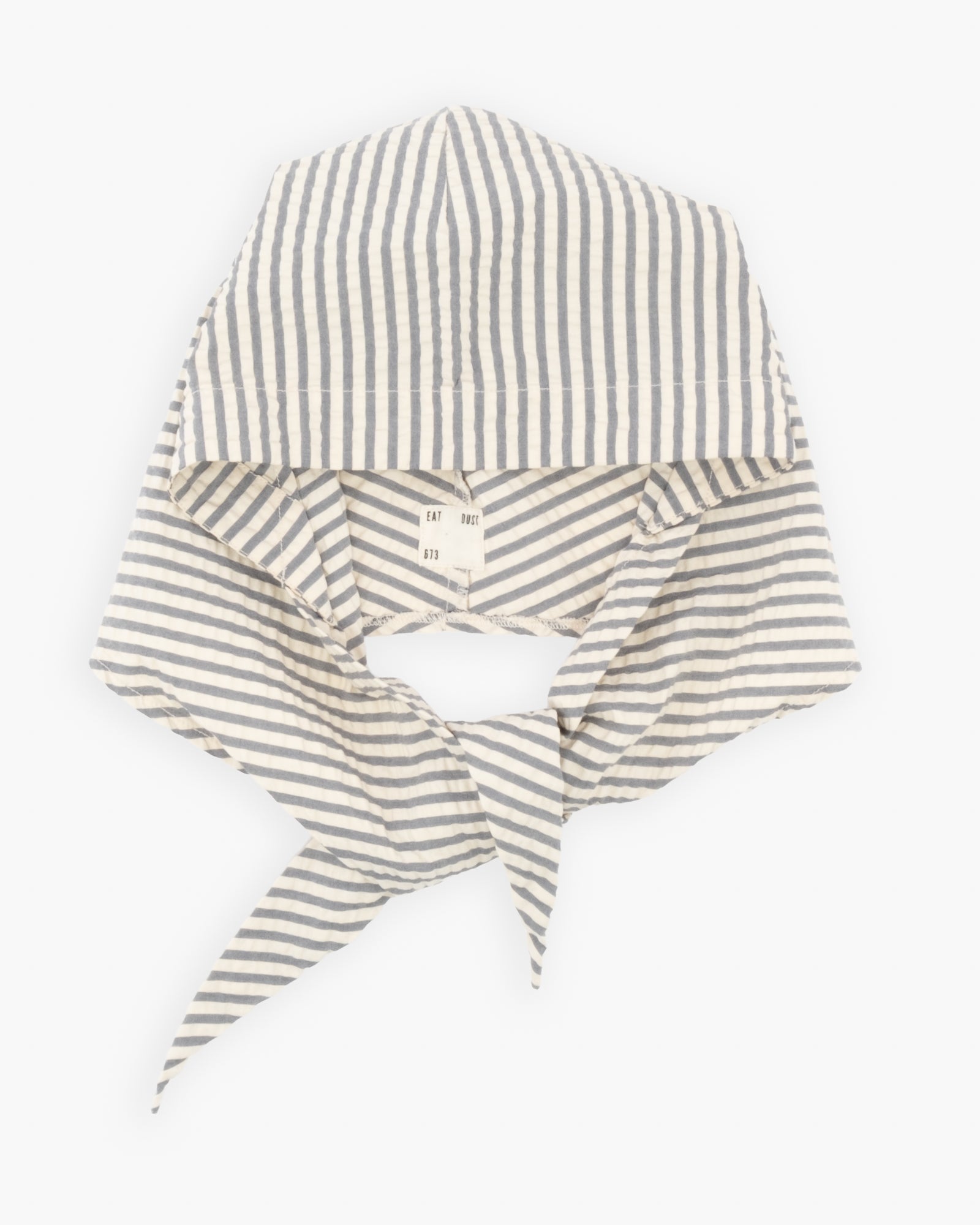 Jackie Scarf Belfast Seersucker Iron Off White