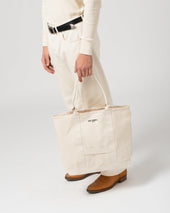 Small Canvas Shopper Bag Off White