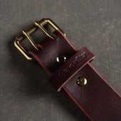 XW Leather Belt in Oxblood (X-Wide 1.75")