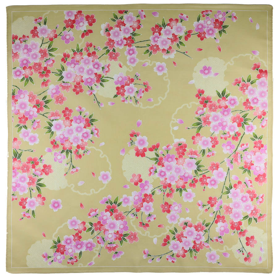 Floral Motif Cotton Handkerchief