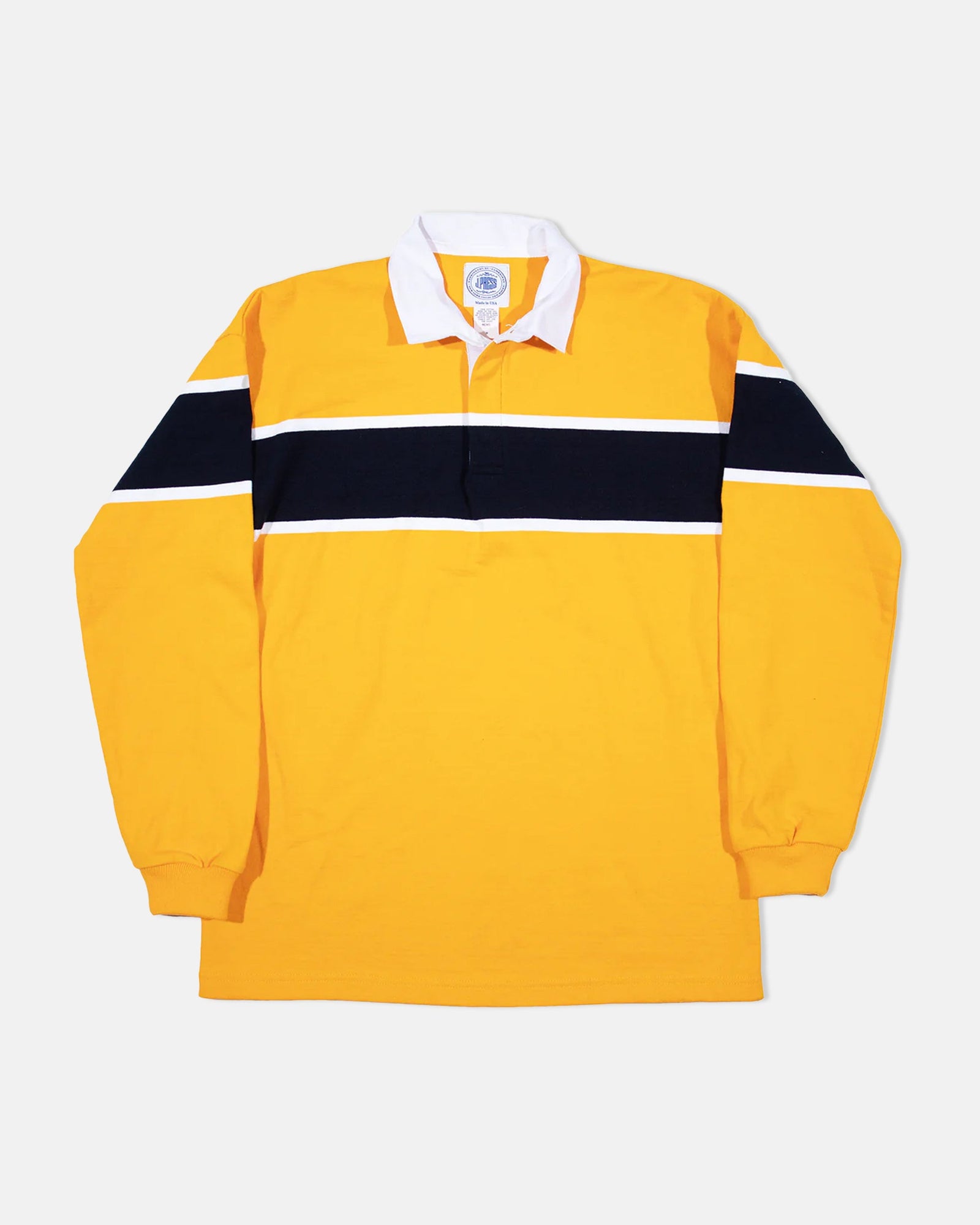 Made In Usa Gold Mountain Stripe J Press Seal Cotton Rugby