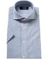 Short Sleeve Shirt - Cutaway Ice Cotton seersucker