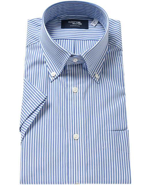 Short Sleeve Shirt Button Down Ice Cotton Dobby