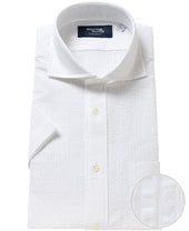 Short Sleeve Shirt - Cutaway Ice Cotton seersucker