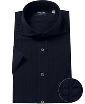 Short Sleeve Shirt Cutaway Ice Cotton Seersucker