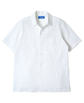 Short Sleeve Shirt - Open-collar ice cotton seersucker