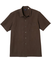 Short Sleeve Shirt Open Collar Ice Cotton Seersucker