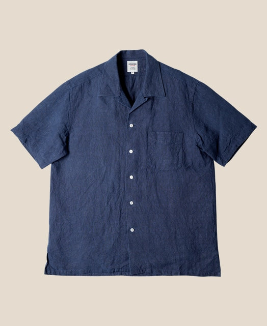 Shonan Open Collar Extra Heavy Linen Shirt