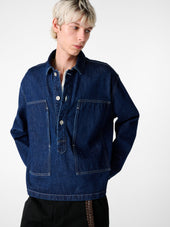 York Popover Denim Shirt In Wash