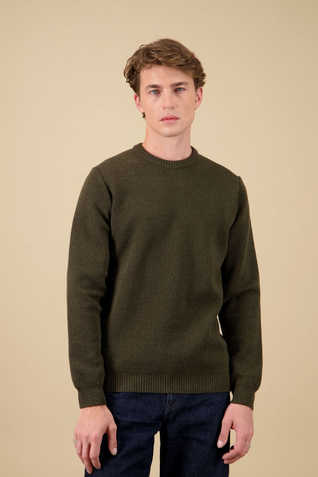 Pull Youri Col Rond - Kaki