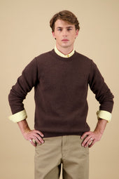 Pull Youri Col Rond - Marron