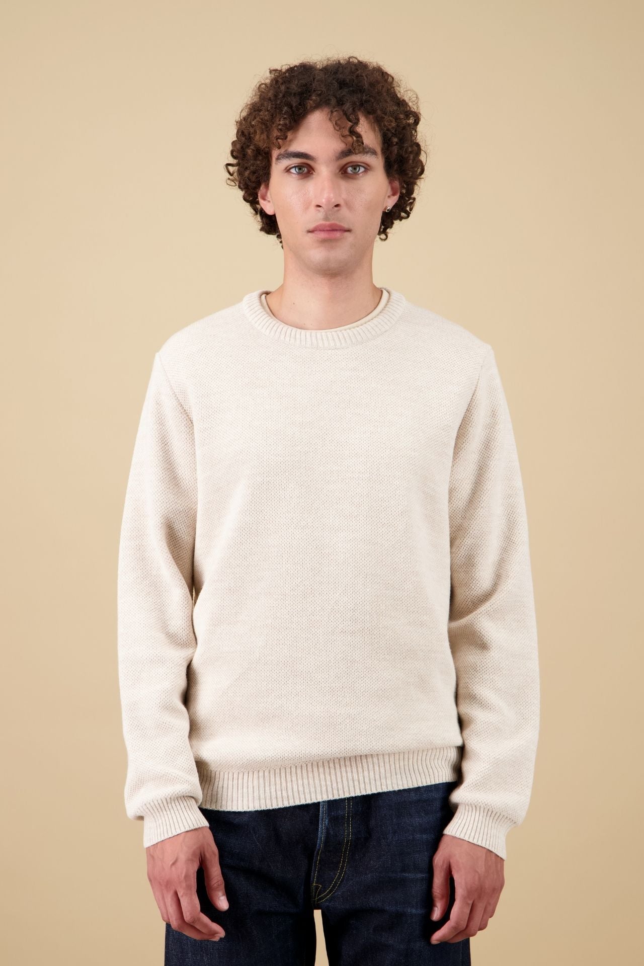 Pull Youri Col Rond Naturel