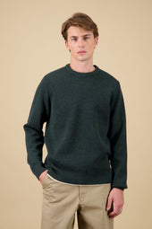 Pull Youri Col Rond - Vert Forêt