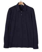 Long Sleeve High Twist Cotton Polo