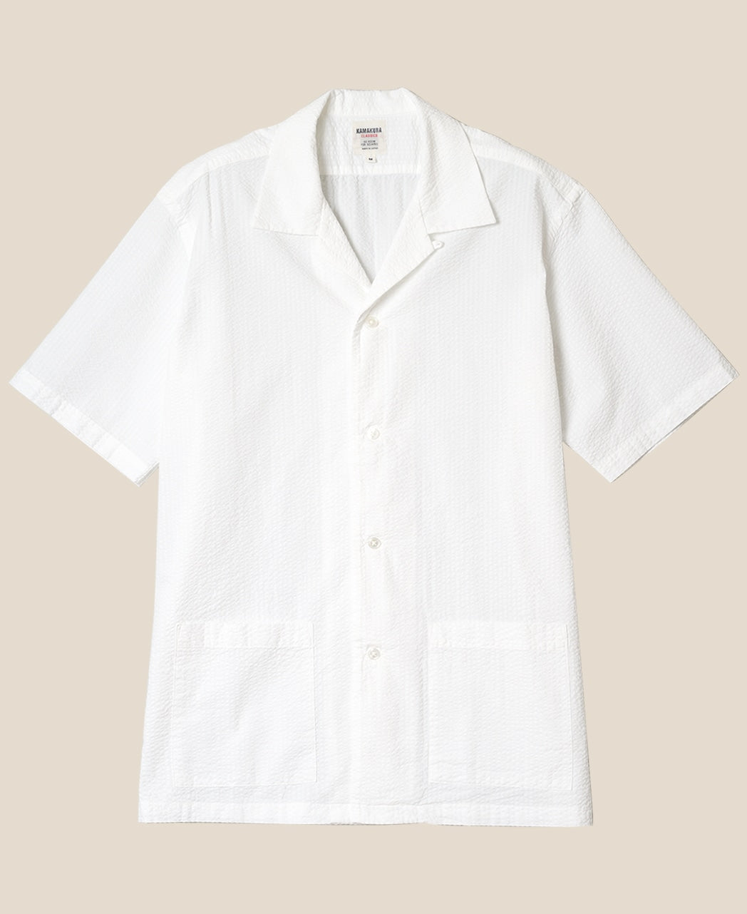 SHONAN BEACH SHIRT WHITE SEERSUCKER