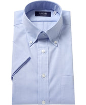 Short Sleeve Shirt Button Down Pinpoint Oxford