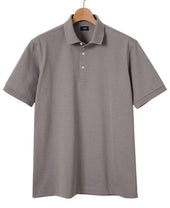 Ribbed Kanoko Knit Polo Shirt