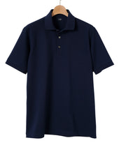 Ribbed Kanoko Knit Polo Shirt