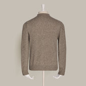 Yak V Neck Sweater In Dk Natural
