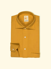 Saffron Yellow Flanneled Cotton Shirt The Anthology