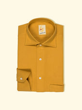 Saffron Yellow Flanneled Cotton Shirt — The Anthology