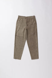 Green Tapered Textured Trousers