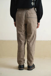 Green Tapered Textured Trousers