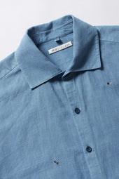 Sky Embroidered Cotton Shirt