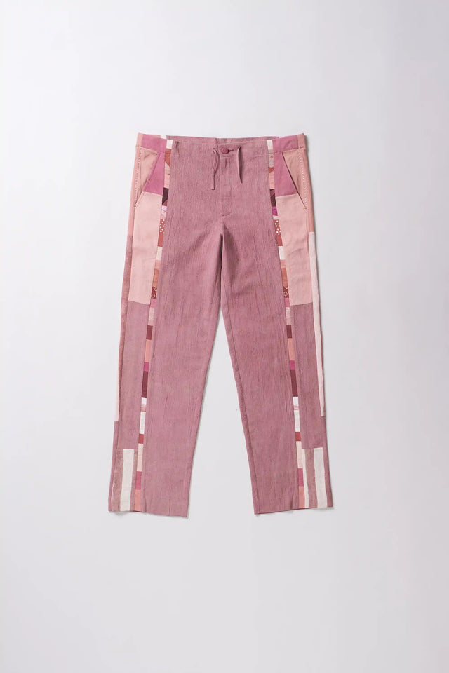 Fuchsia Pink Patchwork Trousers