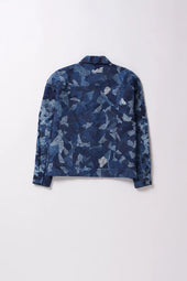 Indigo Denim Patchwork Trucker Jacket