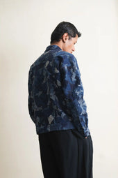 Indigo Denim Patchwork Trucker Jacket