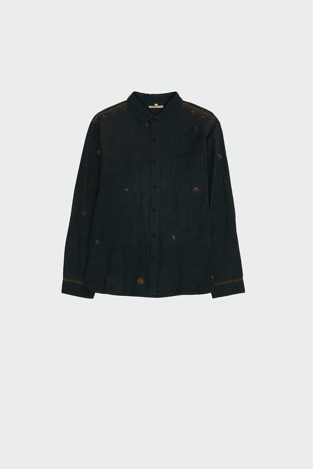 Midnight Indigo Cotton Unisex Shirt