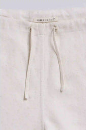 Ecru Tapered Trousers With Drawstring
