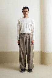 Green Textured Trousers