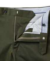 Flat Front Stretch Pants Cotton Blend
