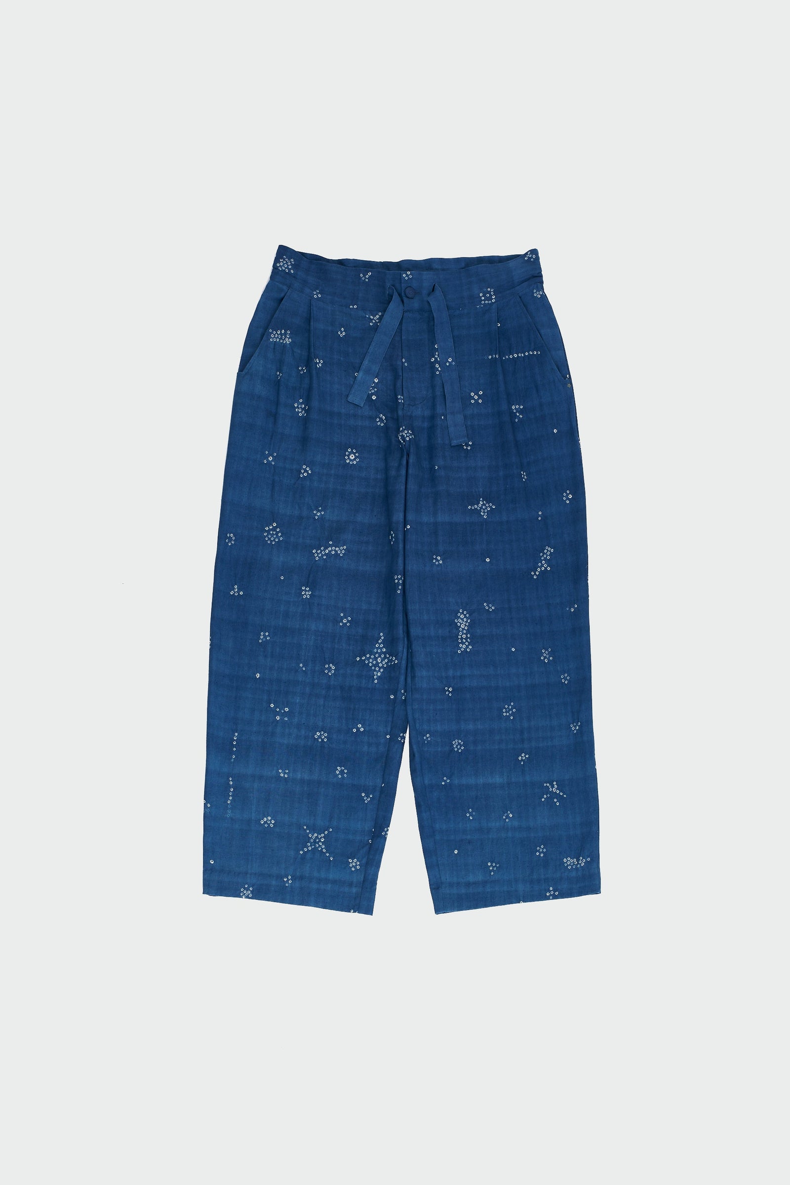 Medium Wide Legged Pants With Miniature Bandhani