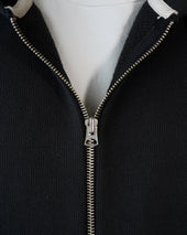 Zip Hoodie - 876gsm Double Heavyweight French Terry - Sumi Black