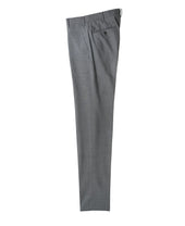 Flat-front wool trousers