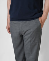 Flat Front Wool Trousers