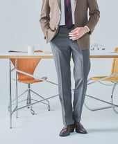 Flat Front Wool Trousers