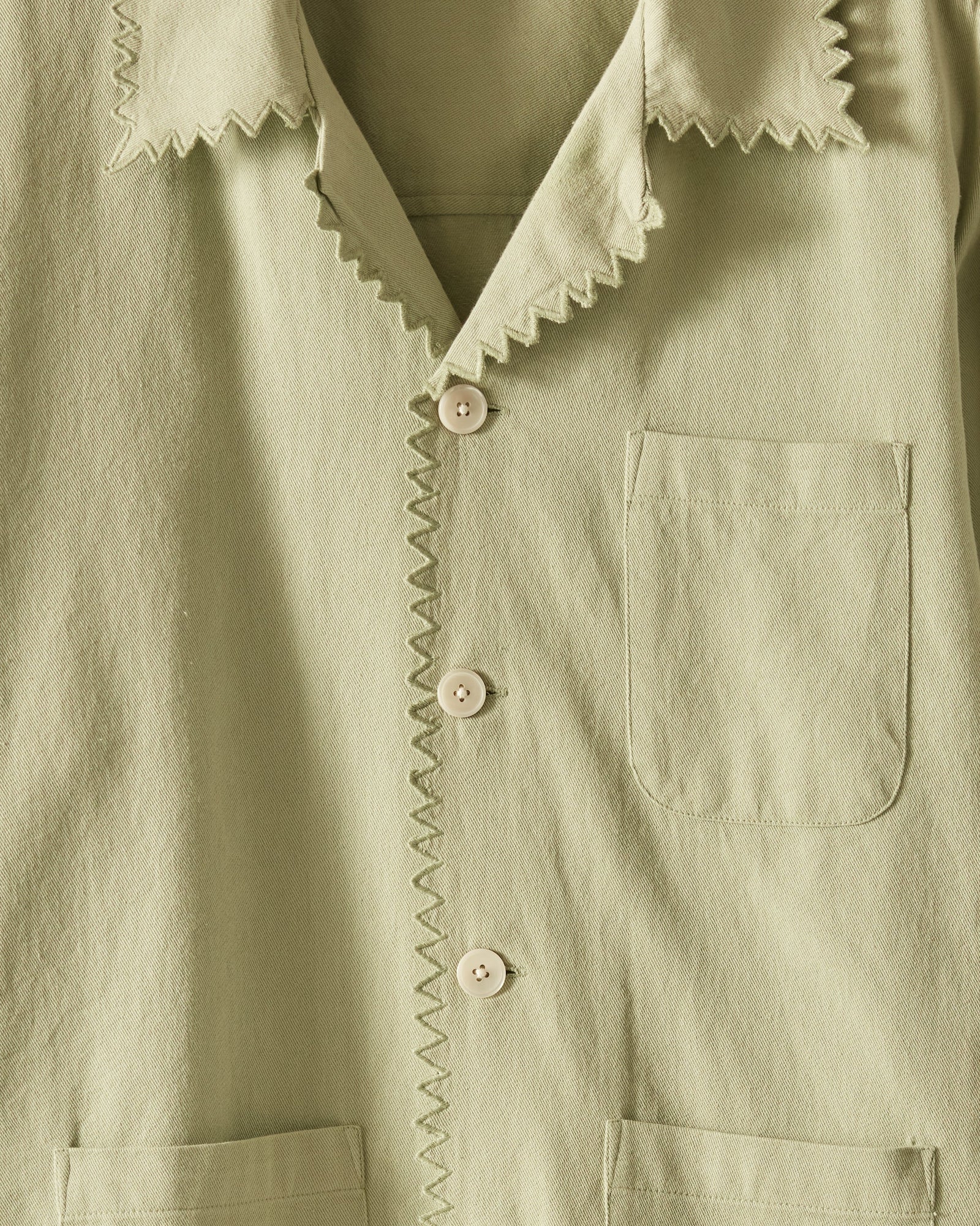 Zig Zag Hem Long Sleeve Shirt
