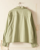 Zig Zag Hem Long Sleeve Shirt