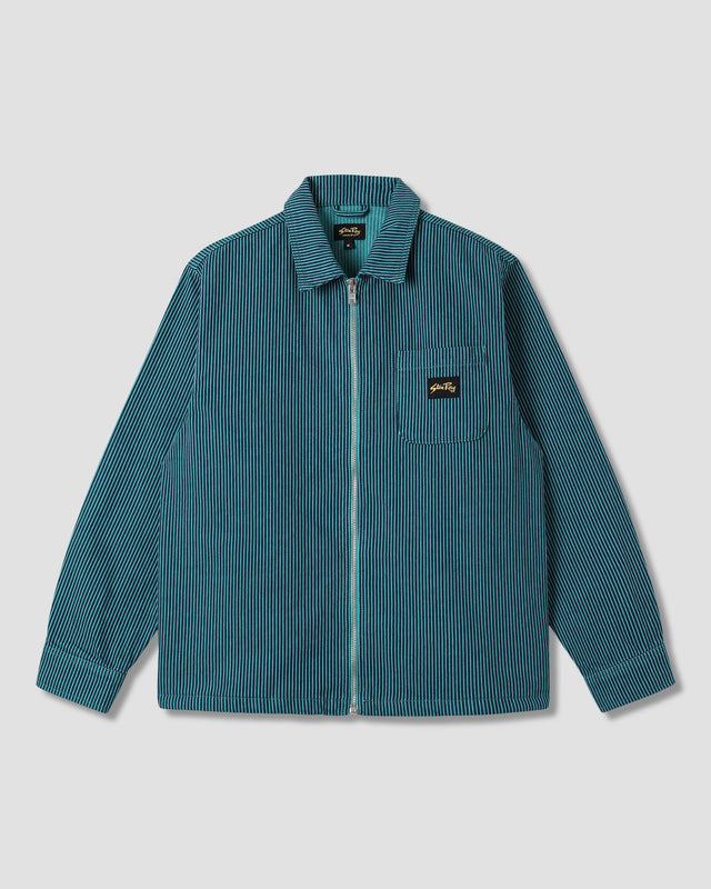 Zip Shirt (Blue/Teal Hickory)